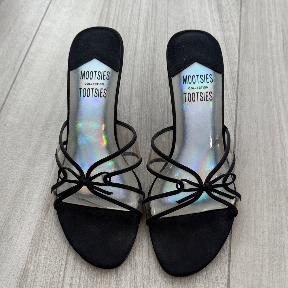 Mootsies Tootsies Black Strappy Heels